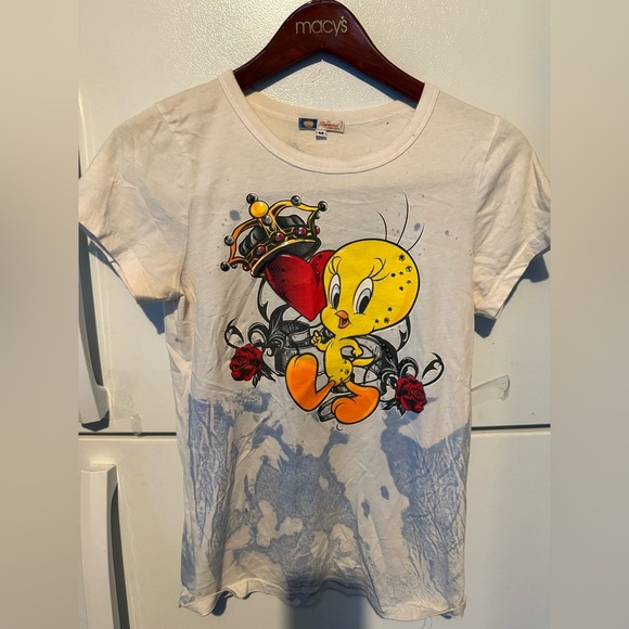 White and Yellow Tweety Short Sleeve Tee - Picture 1 of 2